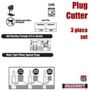 5340 Milescraft Plug Cutter Set - additional information on plug cutter sizes