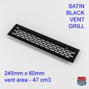 Satin Black Ventilation Grills