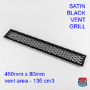 Satin Black Ventilation Grills