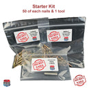 Secret Nails - available in a starter kit, 50 of each nails and 1 tool