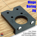 EASY.DRILL Easy Drill Hinge Boring Jig for 35mm concealed hinges - example layout on wood door