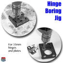 EASY.DRILL Easy Drill Hinge Boring Jig for 35mm concealed hinges - showing how with drill