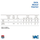 DOL Motor Starter - AC3 230Vac 2.2KW