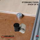 Seneca Stowaway Dogs - Black - Box of 4
