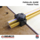 SWPG01 Seneca Parallel Guide - For Festool track guide - close up of track