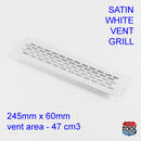 Satin White Ventilation Grills