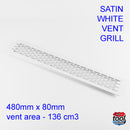 Satin White Ventilation Grills