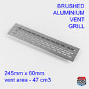 Brushed Aluminium Ventilation Grills