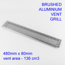 Brushed Aluminium Ventilation Grills