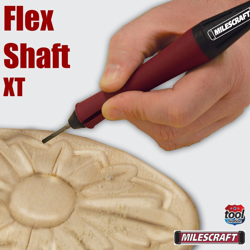1010 Milescraft Flex Shaft XT example embossing wood rosette