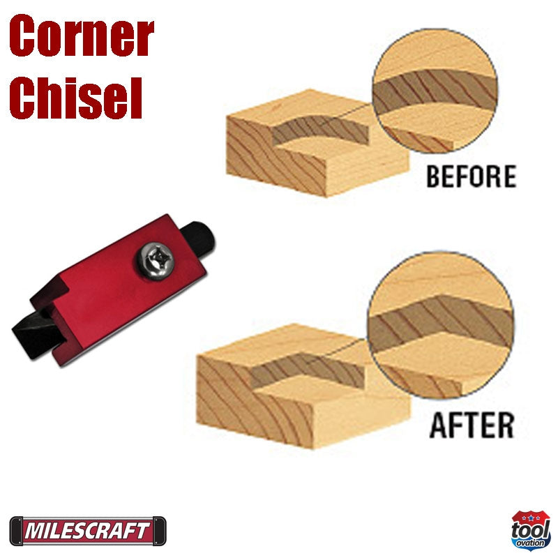 2220 Milescraft Corner Chisel example before and after images