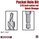 2307 Milescraft Pocket Hole Bit showing quick change bit