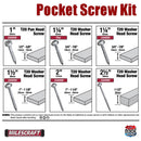 5200 Milescraft Pocket Hole Screw Kit box contents (under hole screws, undercover screws)