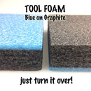 Silhouette Cut and Peel Foam (CAP Tool Foam) - 55mm, blue or graphite facing up