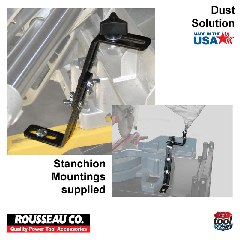 DAC5000 Rousseau 500 Dust Solution for Mitre Saws - stanchion mountings supplied