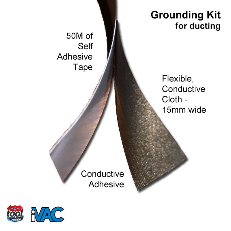 Duct Grounding Kit - Pro 50 - close up of self adhesive grounding tape