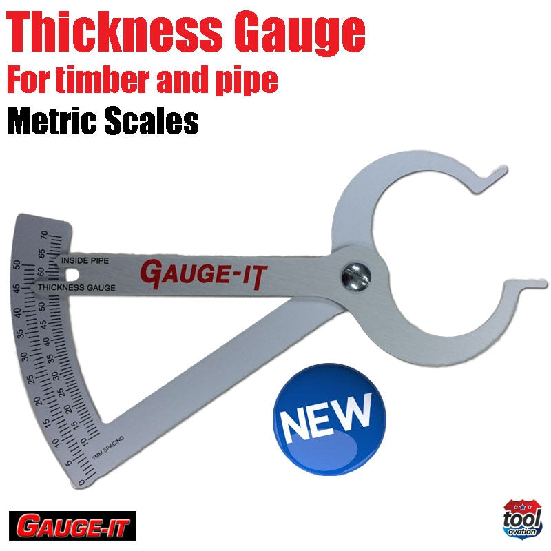 Thickness Gauge - Metric - for timber and pipe
