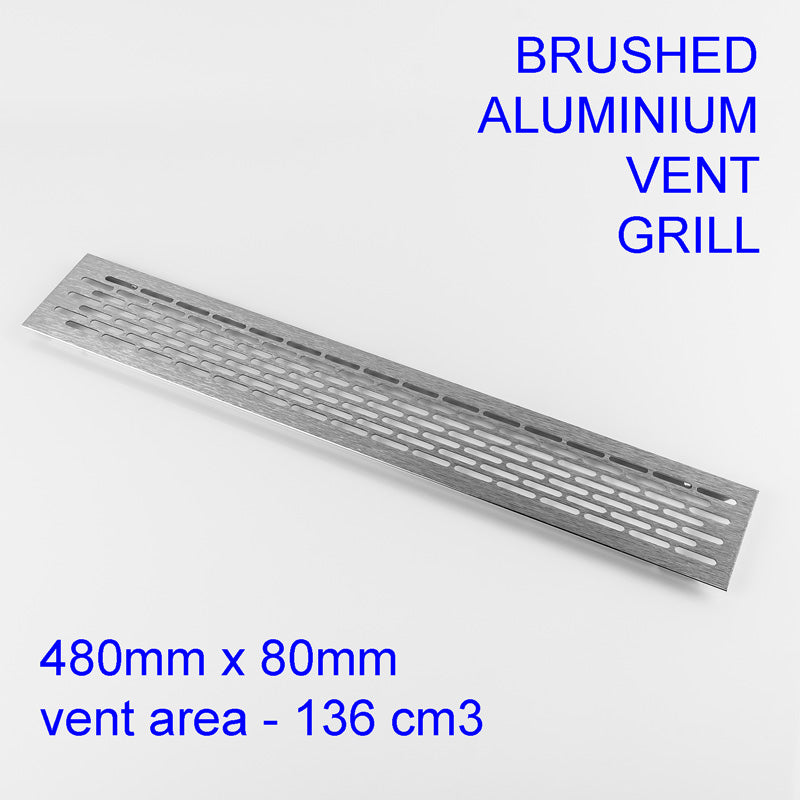 Brushed Aluminium Ventilation Grills
